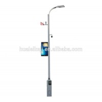 Multi-purpose Smart street light pole with Wifi Camera Display Charge Equipment